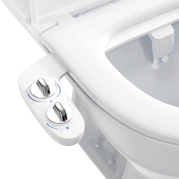Garvee Bidet Attachment and Portable Bidet Sprayer for Toilet, Non-Electric Self-Cleaning Dual Nozzle Toilet Bidet with Adjustable Pressure Control