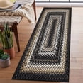 thumbnail image 1 of Garvee Braided Printed Runner Rug 2x10 Washable Boho Runner Rug Geometric Rug Runner Low Pile Anti-Slip Rug for Laundry Kitchen, Black, 1 of 6