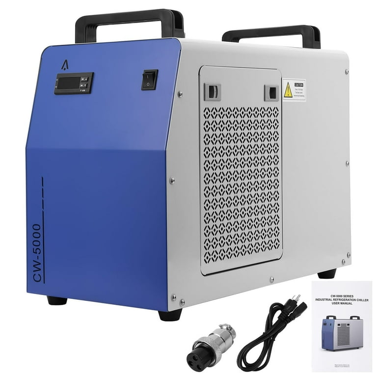 Garvee CW-5000 Industrial Water Chiller for 80W-100W CO2 Laser Engraver,  110V 7L Cooling System with 3868 BTU/Hour of Radiating Capacity 