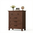 thumbnail image 1 of Garvee Chest of Drawers with 4 Drawers, 29.1 x 15.7 x 34.8", Brown, 1 of 9