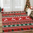 thumbnail image 1 of Garvee Christmas Area Rugs 5x7 Living Room Rug, Washable Rug Indoor Non-Slip Low Pile Carpet Xmas Decorative Rugs for Bedroom Holiday Decor, Red, 1 of 8