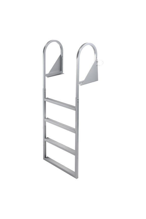 Dock Ladder 4 Steps,350LBS Removable Boat Ladder with Upgraded Widen Nonslip Pedals for Lake/Pool/Boarding/RV,Sliver