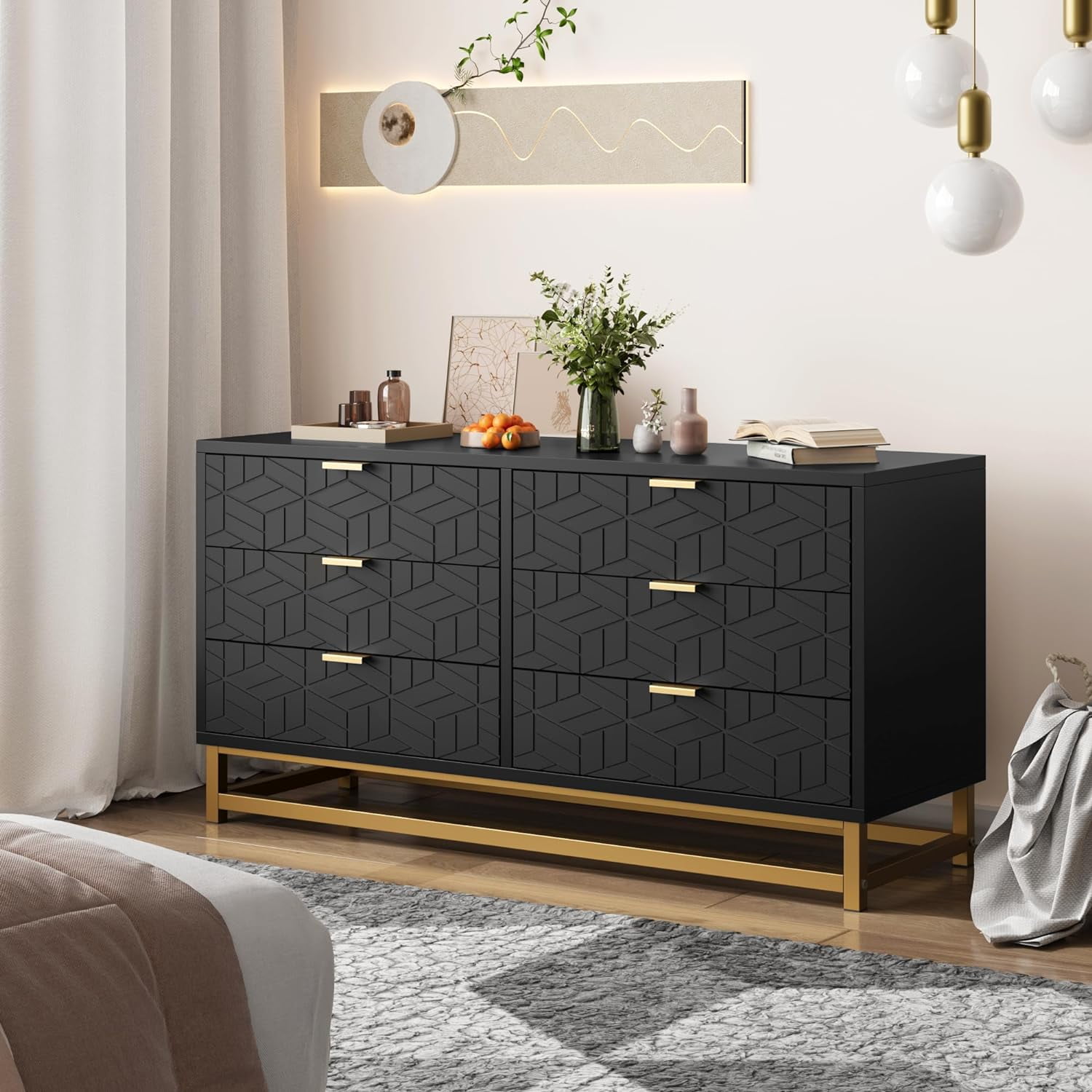 slim fit dress slacks Soto 8 Drawer Dresser - Black