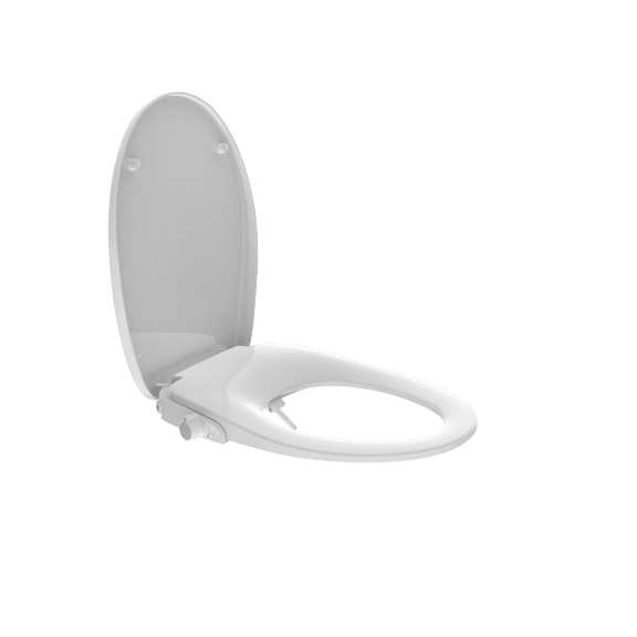 Garvee Dual Nozzle Bidet Attachment Non-Electric Fresh Water Feminine & Rear Wash for Round Toilets