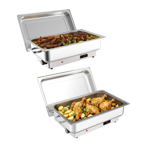 Garvee Electric Chafing Dish 9QT Stainless Steel Chafing Dishes with 2 Pack Buffet Servers