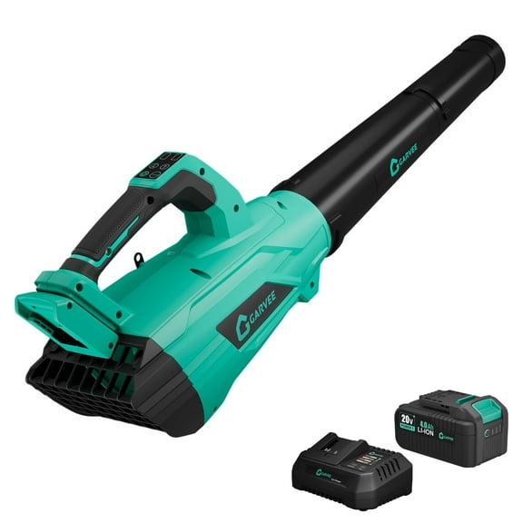 Garvee 700 CFM Leaf Blower Cordless, 20V 4.0Ah Portable Battery Power Leaf Blower for Lawns, Patios, Driveways, Snow, Black/Blue