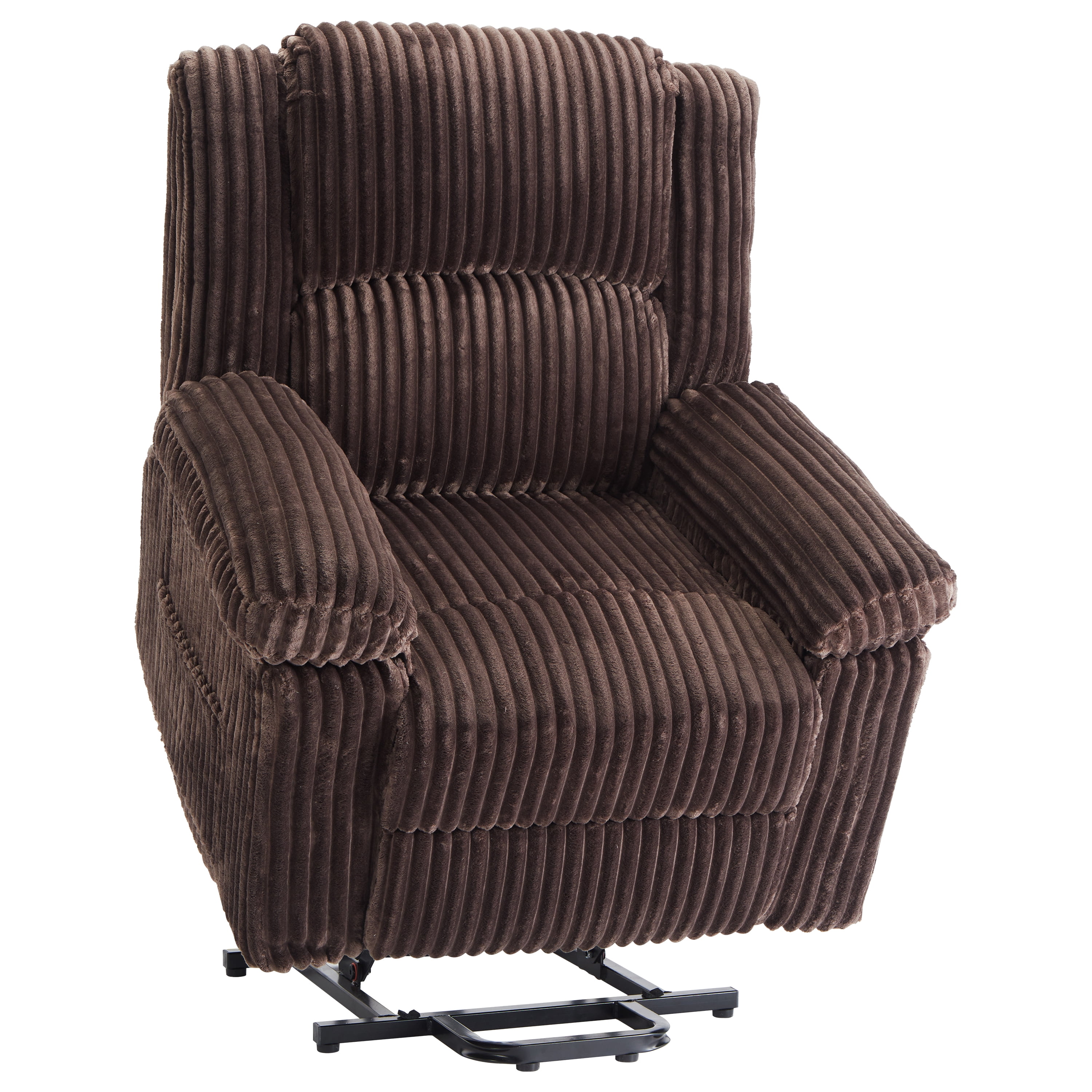 Garvee Electric Power Lift Recliner Chair Sofa with Massage and Heat,4 Positions,Side Pockets,Brown