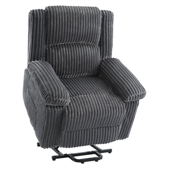 Garvee Electric Power Lift Recliner Chair Sofa with Massage and Heat,4 Positions,Side Pockets,Dark Gray
