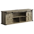 thumbnail image 1 of Garvee Farmhouse Entertainment Center TV Stand for 75 Inch TVs - Sliding Barn Doors - Storage Cabinets & Built-in Power Outlets - 70 Inch Media Console Table for Living Room or Bedroom - Light Gray, 1 of 8