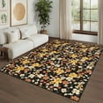thumbnail image 1 of Garvee Farmhouse Floral Print Rug 8'x10' Large Area Rug, Stain-Resistant Modern Rug Washable Rug with Non-Slip Backing Soft Indoor Carpet for Living Room Bedroom Dinning Room, Black, 1 of 8