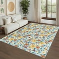 thumbnail image 1 of Garvee Farmhouse Floral Print Rug 9'x12' Large Area Rug, Stain-Resistant Modern Rug Washable Rug with Non-Slip Backing Soft Indoor Carpet for Living Room Bedroom Dinning Room, Blue, 1 of 8