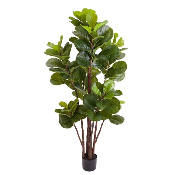 Garvee Faux Fiddle Leaf Fig Tree, 47 Inch Potted Fake Ficus Lyrata Plant with 72 Decorative Fiddle Leaves, Artificial Trees for Home Indoor Outdoor Living Room Office Porch Decor