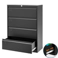 thumbnail image 1 of Garvee Filing Cabinets with 4 Drawers, Metal Storage Cabinet W/Lock and Key for Organization Hanging Letter/Legal/A4/F4 Size, Black, 1 of 6