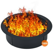 Garvee Fire Pit Ring 36 inches 30 inches Inside Diameter Heavy Duty Solid Steel Fire Ring Firepits Insert for Outside, Backyard, Liner DIY Campfire (36 x 30 x 10 Inches)