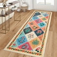 thumbnail image 1 of Garvee Floral Print Runner Rug 2'x6' Farmhouse Accent Carpet with Non-Slip Backing, Washable Rug Soft Low Pile Indoor Mat for Hallway Kitchen Bedroom, Colorful, 1 of 8