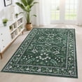 thumbnail image 1 of Garvee Floral Printed Area Rugs 5x7 Botanical Carpet, Farmhouse Flower Rug Washable Rug with Non Slip TPR Backing, Low Pile Modern Floor Mats for Living Room Bedroom Home Decor, Green, 1 of 8