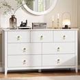 thumbnail image 1 of Garvee Fluted Dresser 54 Inch Wide, 7-Drawer Wood Dresser for Bedroom, Modern Chest of Drawers, Storage Organizer Cabinet for Living Room, Hallway, Entryway, White, 1 of 8