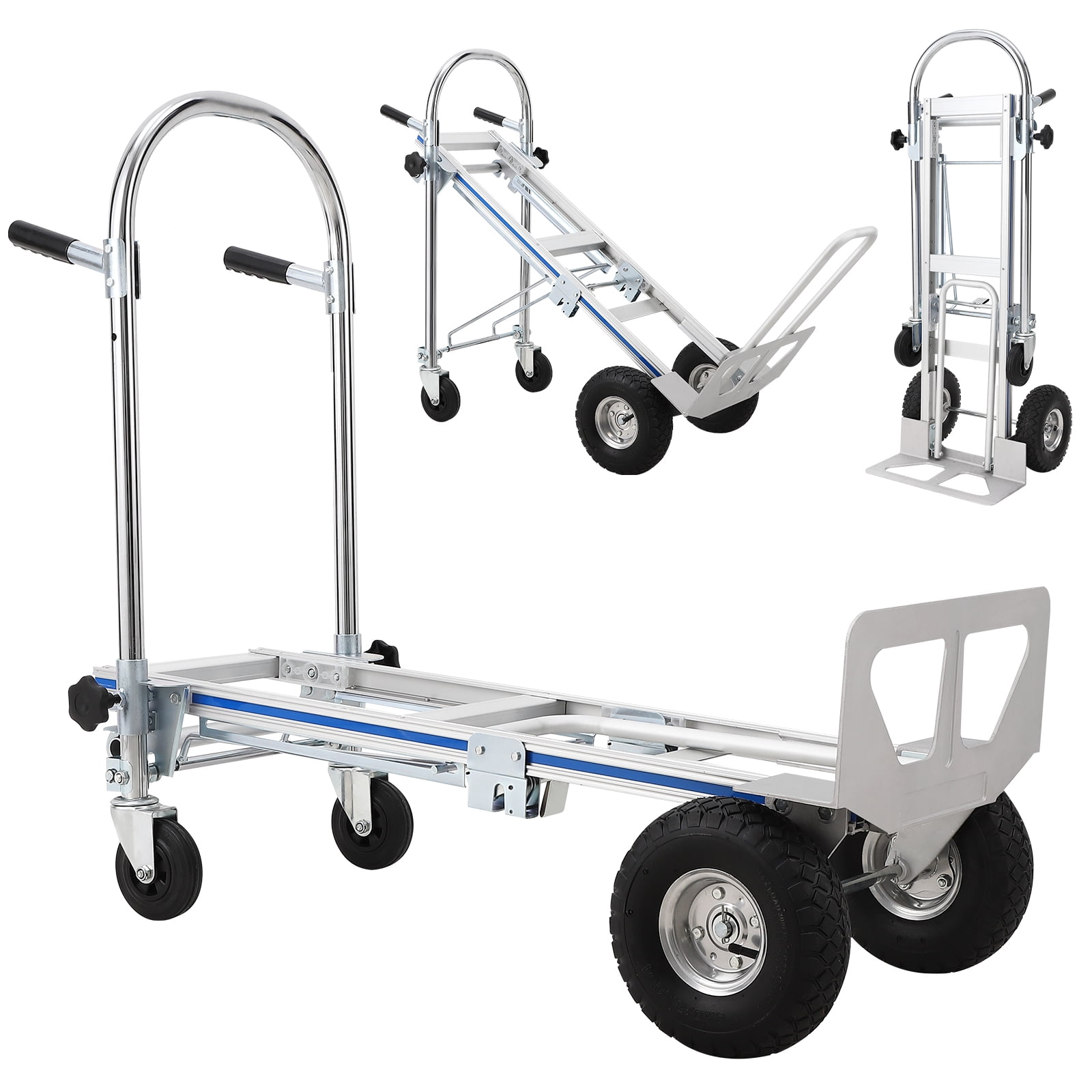Garvee Folding Hand Truck,3-in-1 Aluminum Dolly Cart with Wheels,770 LBS Capacity Heavy Duty Hand Trucks for Transport and Moving