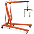 thumbnail image 1 of Garvee Steel Folding Hydraulic Engine Hoist, with Lever, Heavy Duty, 2 Ton Max, 6 Wheels, Orange, 1 of 7