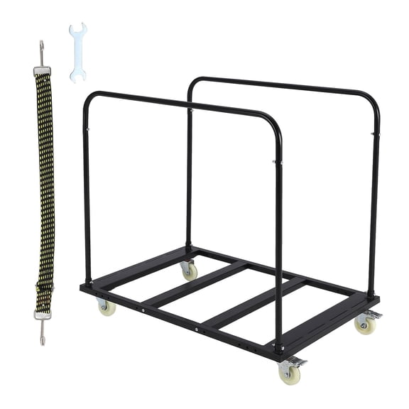 Garvee Folding Table Cart, 1800 lb Capacity Heavy-Duty Table Storage Trolley with 5" Swivel Casters, Holds 10 Folding Tables for Events, Hotels, Warehouses & Garages