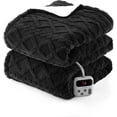 thumbnail image 1 of Garvee Full Electric Blanket, 72"x84" Sherpa Heated Blanket w/10 Heat & Timer Settings, Machine Washable, Black, 1 of 8