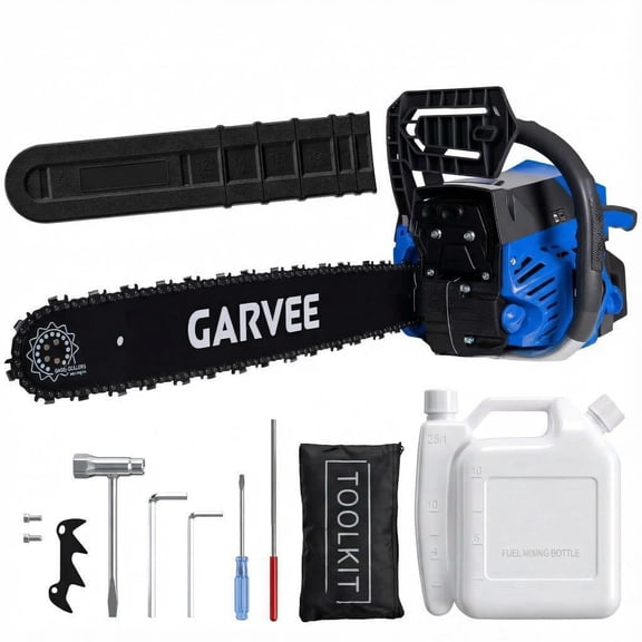 Garvee Gas Chainsaw, 20 Inch Gas Powered Chain saw, 52CC 2-Stroke Top Handle Chainsaw, Ergonomic Non-Slip Handle and Dual Fuel Tanks, Quick Start, For Wood Cutting, Tree Trimming, and Land Clearing