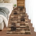 thumbnail image 1 of Garvee Geometric Runner Rug 2'x10' Modern Washable Rug for Bedroom, Non-Slip Stain Resistant Indoor Carpet for Hallway Entryway Laundry Room, Brown, 1 of 8