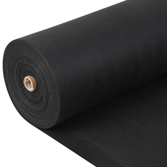 Garvee Geotextile Landscape Fabric 6ft x 300ft, 6oz Heavy Duty PP Drainage with 350N Tensile Strength for Driveway Stabilization Erosion Control – Black