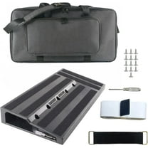 Garvee Guitar Effects Pedal Board, 22.04" x 11.02" Small Pedal Board with Carrying Bag, Pedal Cables and Hook Loop Strips for Guitar Player Bands Studio