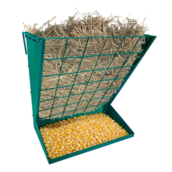 Garvee  Hay Feeder. Wall Mount Hay Rack for Horses.  Steel Hanging Livestock Feeder for Small Goats Sheep Cattle