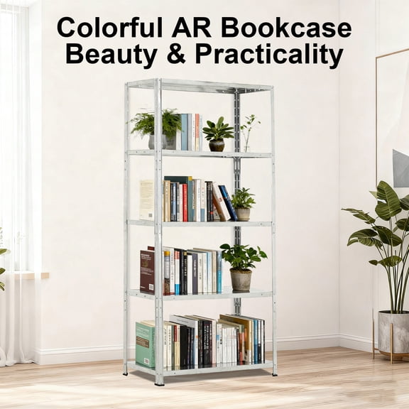 Garvee Heavy-Duty 5-Tier Steel Standing Shelving Unit for Garage, Pantry, Laundry – Adjustable Metal Storage Rack – 2500 lbs Capacity – 36 x 12 x 68 Inches, Silver – Indoor & Outdoor Use