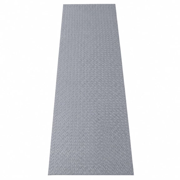Garvee Heavy Duty Garage Floor Mat, 4x10 ft PVC Diamond Plate Garage Mat with Non-Slip Waterproof Oil-Resistant Surface, 2.8mm Thick, Gray