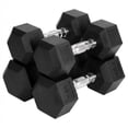 thumbnail image 1 of Garvee Hex Dumbbell Set for Home Gym Anti-Roll Design Non-Slip Grip 25lbs×2+30lbs×2, 1 of 7