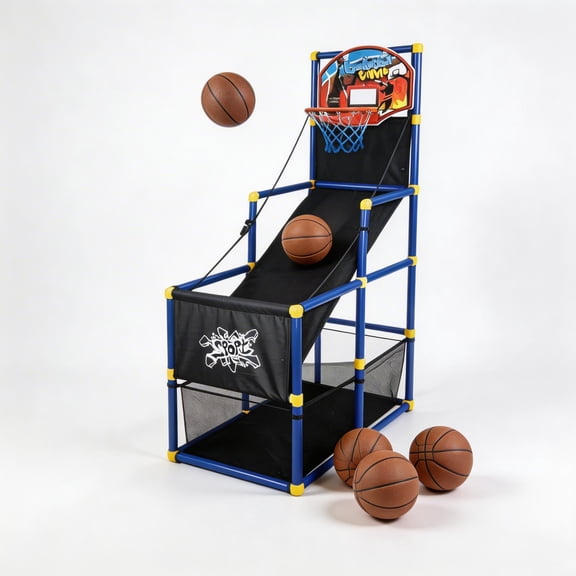 Garvee Indoor Mini Basketball Hoop for Door with Shatterproof Backboard, Spring-Action Breakaway Rim, Over The Door Basketball Set Toy