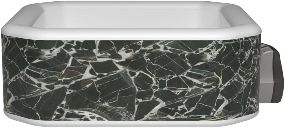 Garvee Inflatable Hot Tub 82.67 x 82.67 x 27.55", for 4-6 Persons, 105 Jets, Marble Design