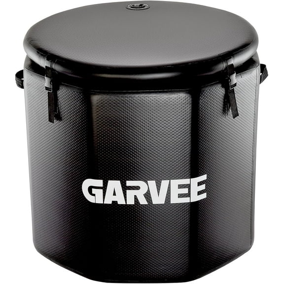 Garvee Inflatable Ice Bath Tub for Athletes, 186 Gal, with Insulated Lid & Ice Pod, Black