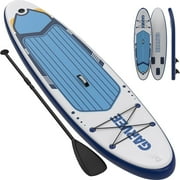 Garvee Inflatable Stand-up Paddle Board, 10.6' x 32'' x 6'', Manual Pump, with Camera Mount, White & Blue