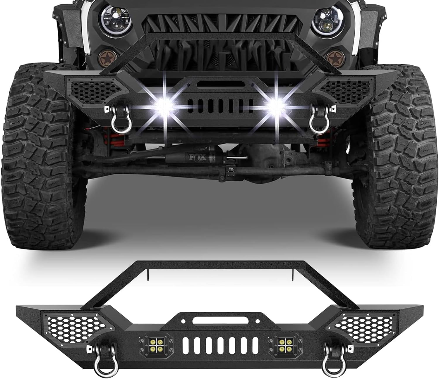 Garvee Jeep Wrangler JL & Unlimited JKU Front Bumper (2007-2018) – Full ...