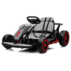 GARVEE Kids Drift Go-Kart, 24V Battery, 2 x 150 W Motors, Black