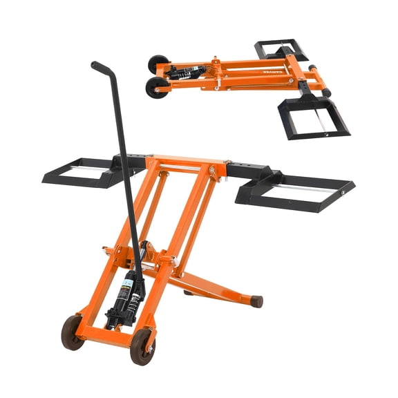 Garvee Lawn Mower Lift Jack, 500 lbs Capacity for Tractor, Zero Turn Lawn Mowers Maintenance & Repair, Orange