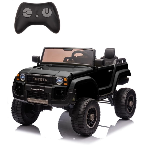 Garvee Licensed Tǒyōtǎ 24V Ride On Car for Kids – 2-Seater Electric Truck with Parent Remote Control, All-Terrain Capability, and Dual Driving Modes,Black