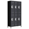 thumbnail image 1 of Garvee Lockers for Employees, 72" Metal Storage Cabinets with 6 Doors & 18 Hooks for Home, Office, Gym, School, Black, 1 of 9