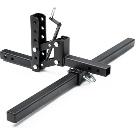 Garvee Manual Implement Lift 1-Point Lift System 50 Inches Width Fits for ATV/UTV 2 Inch Receiver, One Point Lift for Tractors and Plow Scarifier, Adjustable Height, Black