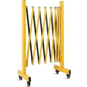 Garvee Metal Expandable Barricade Gate, 8FT Folding Security Gate, Outdoor Retractable & Mobile Fence, 360 Folding Traffic Safety Barricade