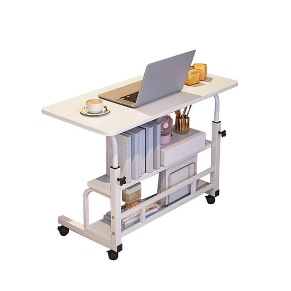Garvee Mobile Standing Desk Adjustable Height, Stand up Desks for Home Office, Portable Rolling Small Computer Table with Wheels Laptop Desk