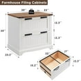 thumbnail image 1 of Garvee Modern Farmhouse MDF File Cabinet, Two Large Drawers with File Hanging Rods, 1 of 1