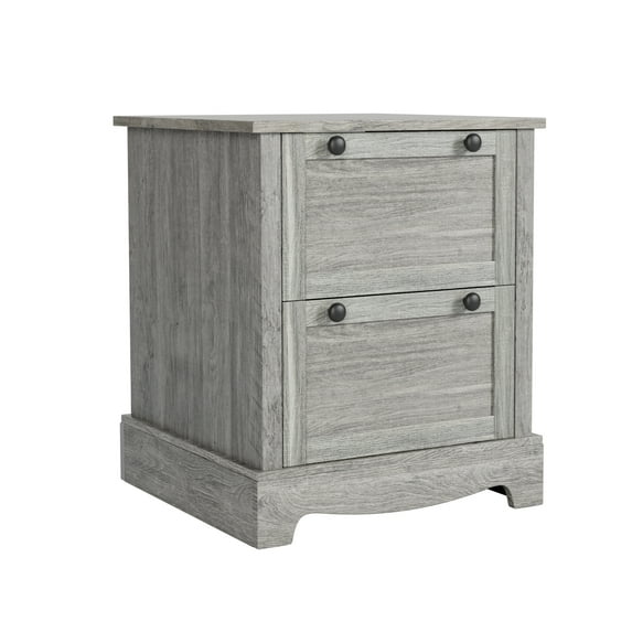Garvee Modern Farmhouse MDF File Cabinet, Two Large Drawers with File Hanging Rods