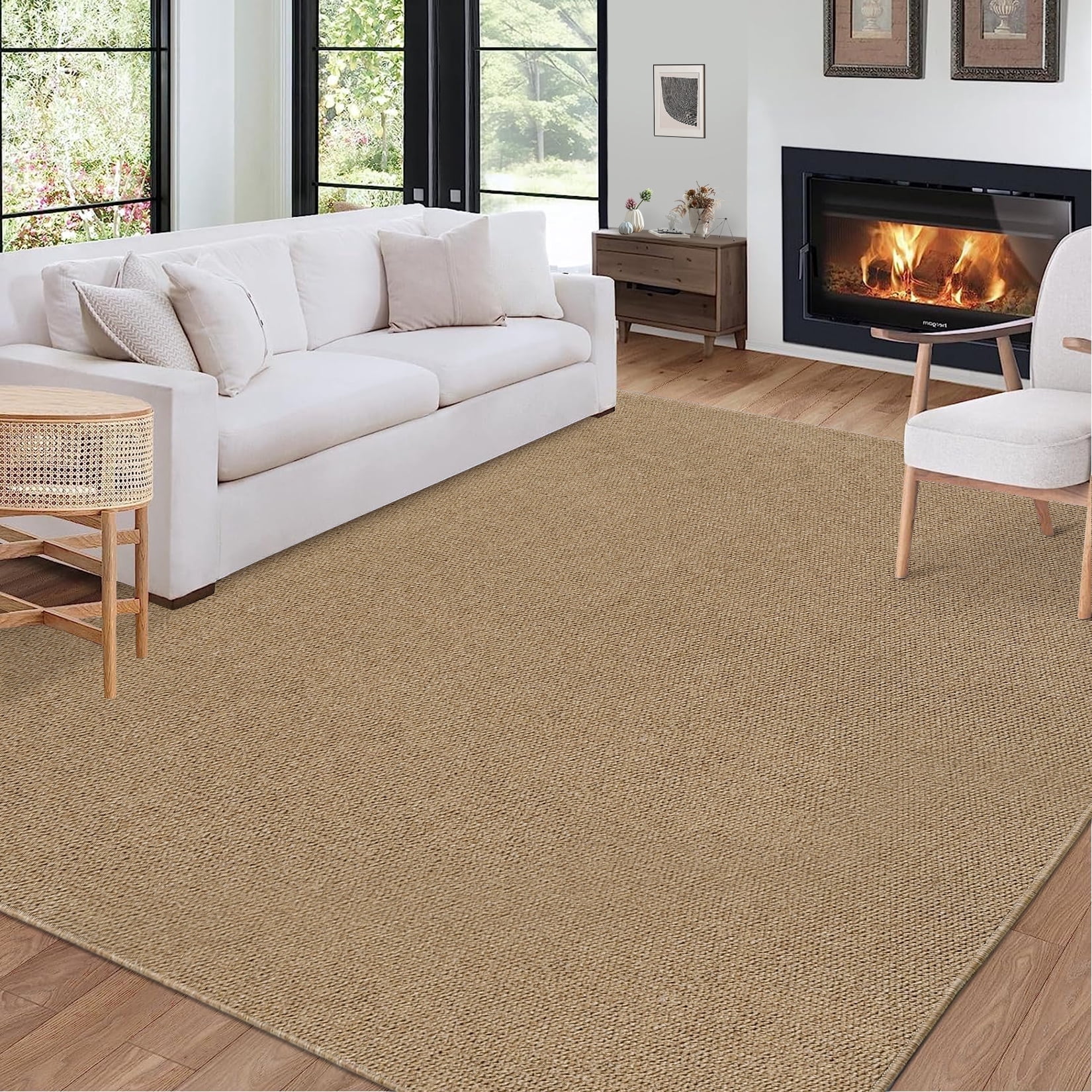 Garvee Modern Solid Area Rug, 9'x12' Washable Non Slip Backing Rug Low ...