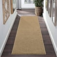 thumbnail image 1 of Garvee Modern Solid Runner Rug, 2'x6' Washable Non Slip Backing Rug Low Pile Stain Resistant Indoor Floor Carpet for Hallway Bedroom Laundry, Brown, 1 of 7