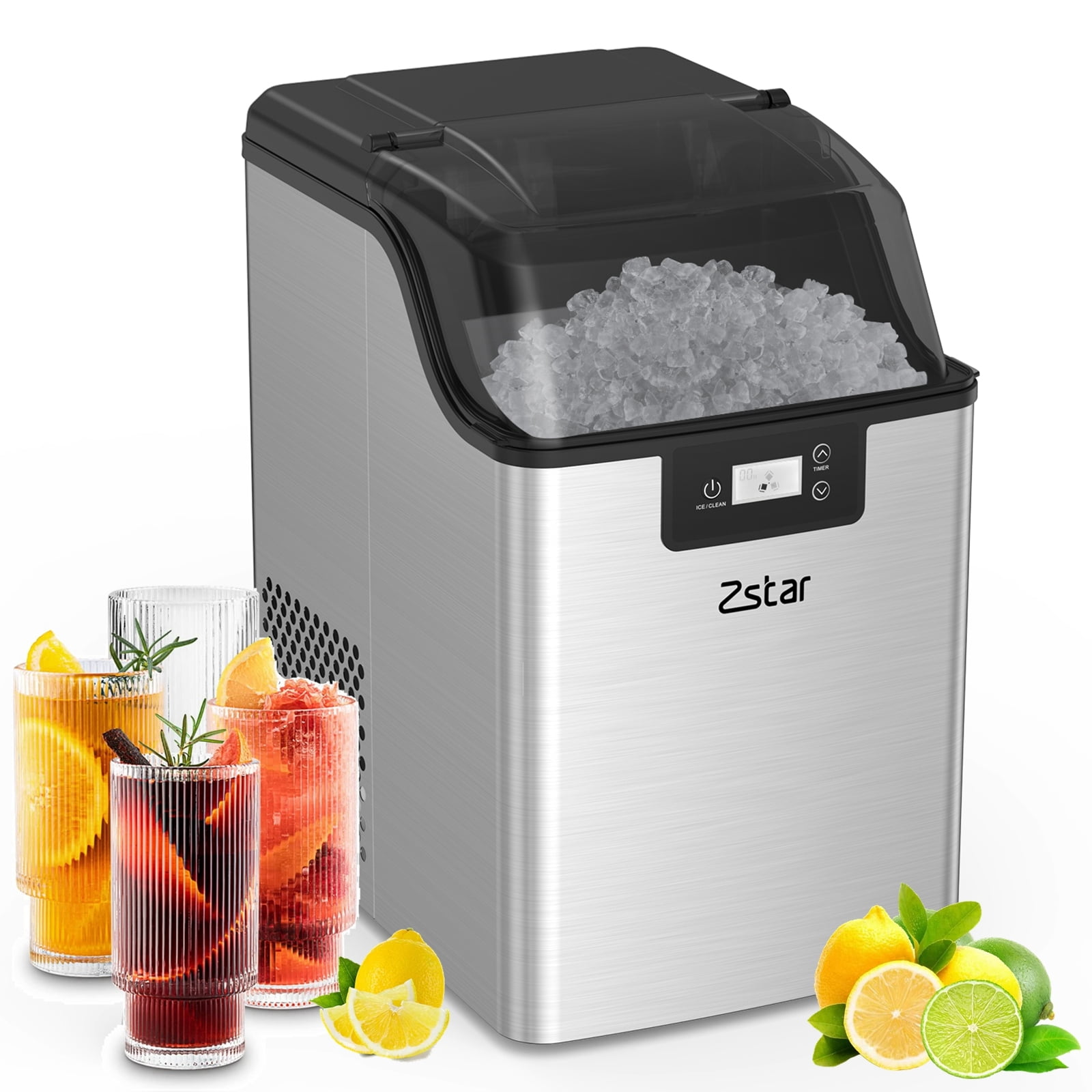 Garvee Nugget Ice Maker Countertop, SelfCleaning Ice Machine Makes